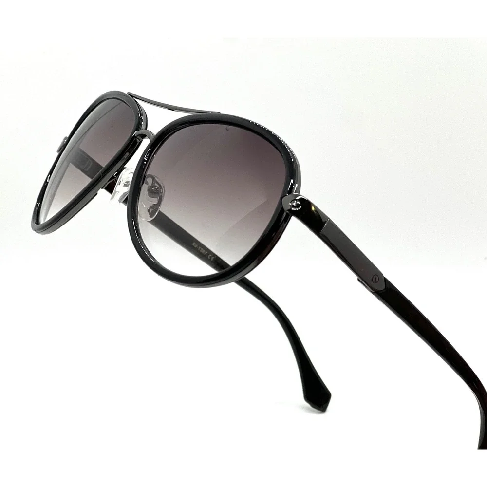 Mens Aviator Sunglasses Black‎ Frame Round Lens Fashion Shades Mdern Classic New